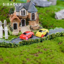 Miniaturas carro artificial verde vermelho 5 peças, boneco decoração de casa de bonecas, pessoas, ornamento de bolo, acessório diy 2024 - compre barato