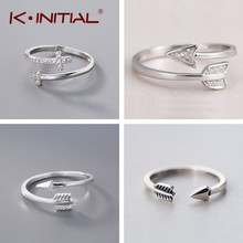 Kinitial Fashion Charm Arrow Finger Ring Adjustable Crystal Triangle Knuckle Rings For Women Party Jewelry Accessories 2024 - buy cheap