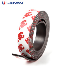 1 Meter 10*1 10*2 12*2 15*1 20*1 30*1 mm self Adhesive Flexible Soft Magnetic Strip Rubber Magnet Tape width 10mm/15mm/30mm 2024 - купить недорого