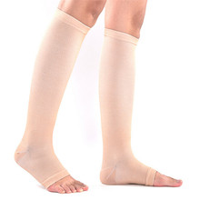 1 Pair Knee High Tip Open Varicose Socks Compression Level Medical Elastic Toeless Sleep Socks Support 2024 - buy cheap