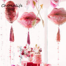 Chicinlife 1 шт Розовый Красный губа гелиевый воздушный шар День святого Валентина украшение для свадебной вечеринки Юбилейная Вечеринка воздушный шар 2024 - купить недорого