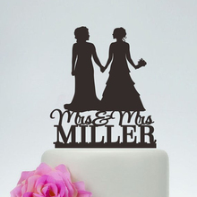 Personalized Same-sex lady and mrs Cake Topper,Mrs and Mrs  Cake Topper Silhouette,Same Sex wedding  topper decor Supplies 2024 - buy cheap