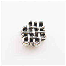 Fashion 12Pcs Tibetan Silver Color Chinese Knot Spacer Beads Charms 9x11mm 2024 - buy cheap