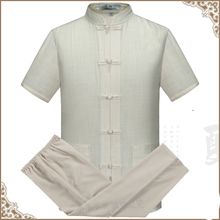 Oriental_element-Conjuntos de ropa de kung-fu para hombre, de algodón y lino, de manga corta, de estilo chino, S M L XL XXL 3XL, 062801 2024 - compra barato