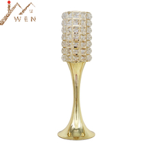 Crystal Candle Holders Metal Pillar Candlestick Wedding Centerpieces Party Table Candelabra Home Hotel Decoration 2024 - buy cheap