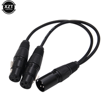 Adaptador de Cable de Audio XLR de 3 pines, conector macho a doble hembra Y divisor de micrófono, 16 AWG, alta calidad 2024 - compra barato