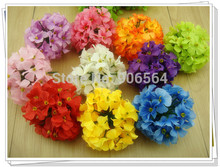 Free shipping 10 colors mix Big flowers hydrangea Head Artificial Silk Flower Heads Craft Wedding Home Party Decoration 2024 - buy cheap