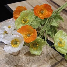 Artificial flowers poppy poppies Silk flowers for wedding decoration/Rustic home decoration flowers/Artificial plants long 60cm 2024 - buy cheap
