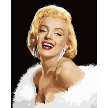 Marilyn Monroe wall poster - Hand Painted Canvas Oil Painting By Numbers Home Decoration wall Pictures For Living Room DY001 2024 - buy cheap
