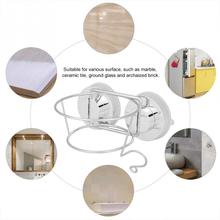 Soporte de secador de pelo de acero inoxidable, ventosa para el baño, soporte de secador montado en la pared, estante colgante para varias superficies 2024 - compra barato