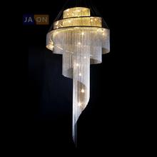 Lámpara colgante led e14, luminaria de suspensión Retro, cadena de aluminio, hierro, bronce dorado, cromo, para vestíbulo 2024 - compra barato