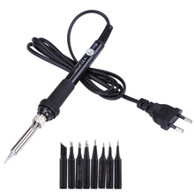 Portable 110V/220V 60W Soldering Iron Adjustable Temperature Solder Iron Gun Soldeerbout Welding Tools With 8pcs Soldering Tips 2024 - buy cheap