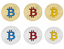 Monedas conmemorativas de Bitcoin chapadas en oro/plata 2018 colección de arte BTC coleccionable físico 2024 - compra barato