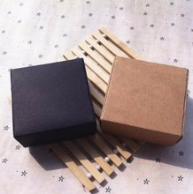 Caja de cartón de 8 tamaños, caja de cartón negra/blanca/marrón para dulces de boda, regalos de fiesta, bolsa de embalaje de regalo, 50 Uds./lote 2024 - compra barato