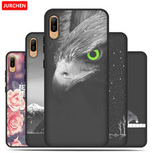 JURCHEN Case For Huawei Y6 Pro 2019 Cartoon Cute Flower Cat Silicone Soft TPU Phone Case For Huawei Y6 Pro 2019 Back Cover 2024 - buy cheap