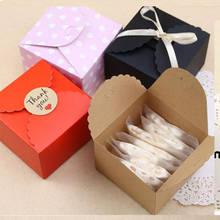 9*9*6 см маленькая коробка для кексов, крафт-печенье, бумажная коробка для дня рождения, вечеринки, свадьбы, украшения торта, упаковочные принадлежности, Подарочная коробка для конфет 2024 - купить недорого