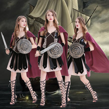 Halloween costume Vikings pirate costume women medieval Dress COS costume Roman warrior Grand Theft Auto character female 2024 - buy cheap