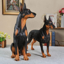 Modelo Animal a escala 1/6, gran imitación Doberman, perro mascota en miniatura, para cuerpo de acción de 12 pulgadas, accesorio de escena 2024 - compra barato