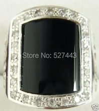 Wholesale  >Chinese Jewelry black stone men's ring size:8-11 2024 - buy cheap