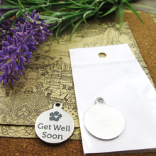 20 piezas-"get Well Soon" Acero inoxidable amuletos más estilo para elegir DIY dijes colgantes para collar 2024 - compra barato