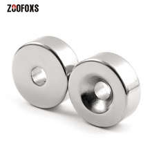 ZOOFOXS 1pc 25 x 10 mm Hole 6mm Small Round Counstersunk Ring Neodymium Magnet Super Strong Rare Earth Magnets 25*10-6mm 2024 - buy cheap