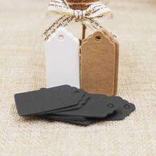 Etiqueta marrom kraft/branco/preto, etiqueta marrom de papel kraft/preto, etiqueta para decoração de alimentos presente de casamento 2*4cm 100, venda imperdível 2024 - compre barato