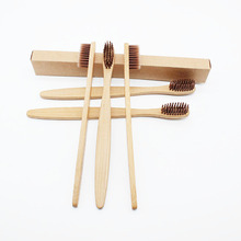 Escova de dentes de bambu 10 embutida, macia, ecológica, madeira, limpeza da boca, cuidados com a boca 2024 - compre barato