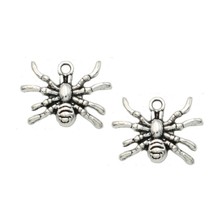 Colgantes de araña de aleación de Zinc chapados en plata envejecida de 20 piezas para hacer joyería DIY hecha a mano 15x19mm 2024 - compra barato