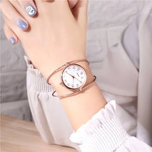 2018 новые женские часы роскошные женские часы с браслетом из розового золота модные кварцевые наручные часы Reloj Mujer Relogio Feminino часы 2024 - купить недорого