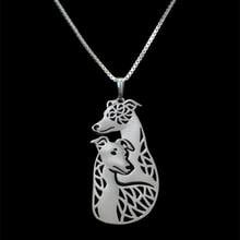 Hot Sale Women's Metal Dogs Pendant Necklaces High Quality Lovers' Whippet Couple Necklaces Drop Shipping 2024 - buy cheap