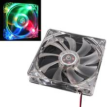 cpu cooler master rgb cooling fan Colorful LED Light Neon Clear Radiator 120mm PC Computer Case Fans Cooling Mod dropshipping 2024 - buy cheap