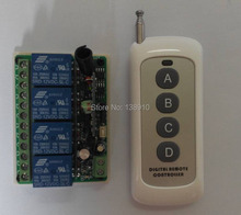 Interruptor de controle remoto sem fio dc 12v 10a, 4 canais, transmissor e receptor para sistema sem fio 2024 - compre barato