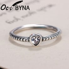 Vintage Fashion Silver Color Crystal Ring For Women Love Heart Rhinestone Ring Femme Wedding Jewelry Dropshipping 2024 - buy cheap