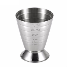 HOT-Measuring Shot Cup Ounce Jigger Bar Cocktail Drink Mixer Liquor Measuring Cup Mojito Measurer Milk Coffee Mug Stainless St 2024 - buy cheap