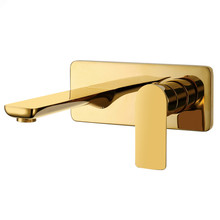 Square Gold Color Brass bathroom washbasin lavatory sink Faucet Vanity Basin Mixer Tap Wall Mount new 2024 - buy cheap