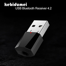 Kebidumei adaptador v4.2 bluetooth, sem fio, receptor estéreo de áudio usb, kit dongle para alto-falantes para carro iphone 2024 - compre barato