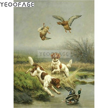 Rhinestone animal 5D Diamond painting Cross Stitch diy Diamond Embroidery Dog,wild duck Diamond Mosaic pattern Home Decoration 2024 - buy cheap