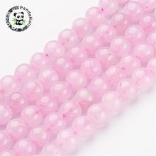 stone beads strand, natural rose quartz, round, about 8mm in diameter, hole: 1mm 2024 - buy cheap