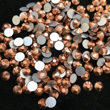 Rose Gold Glue on Glitter Flatback Glass Crystal Non Hot fix rhinestone For Gymnastics Clothes Shoes 3D Nail Art Decoration 2024 - buy cheap