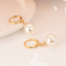 Gold Charms Jewelry lovely ball  beads pearl stone crystal drop Earrings for women  brincos Vintage girls kids  Christmas  gift 2024 - buy cheap