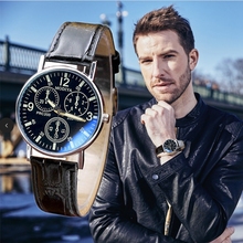 Men's Watch Luxury Leather Mens Quartz Analog Relojes Business Wrist Watches Men's Clock Relogios Masculino erkek kol saati Gift 2024 - buy cheap
