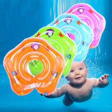 Детский Плавающий Матрас для купания на шее для новорожденного ребенка, кольцо на шею для плавания с помпой, мультяшный бассейн, плавательный круг для детей 0-24 месяцев, аксессуары для бассейна 2024 - купить недорого