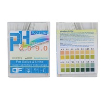 100 полоски PH4.5-9.0 щелочной pH тестовые бумажные полоски индикатор лакмусовой тестирования для тела уровня мочи и вытирания слюней младенцев 30% off 2024 - купить недорого