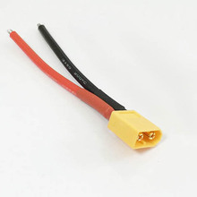 Conector macho XT60, cable de silicona de 10CM, 12AWG, batería de litio, cable modificado RC 2024 - compra barato