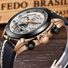 LIGE 2019New Luxury Fashion Tourbillon Automatic Mechanical Men's Watch  With Casual Business Waterproof Watch Relogio Masculino 2024 - buy cheap