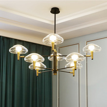 Postmodern LED chandelier lighting Iron Glass dining deco fixtures living room pendant lamps bedroom hanging lights 2024 - buy cheap
