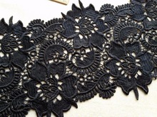 3 Yards WIDE Black Venise Lace Trim Guipure Lace Wedding Fabric Lace Bridal Supplies 2024 - buy cheap