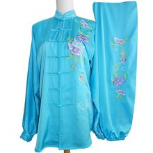 Roupa peônia bordada para crianças/adultos, traje para artes marciais, estilo kung fu, taiji 2024 - compre barato