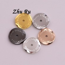 ZHU RU 20pcs/lot 10mm coin disc Hanging hole shape charm jewelry accessories parts diy findings & components embellishments 2024 - buy cheap