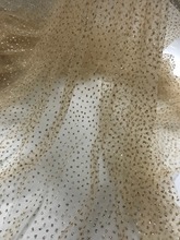 5 Yards/lot glitter style French Tulle Net fancy african glued glitter lace fabric yaking-71112  For party Dress 2024 - buy cheap